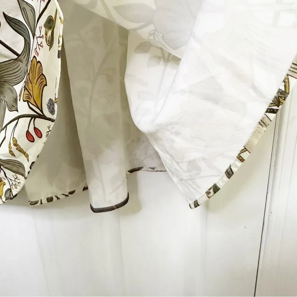 Averie Zaila Sleeveless Floral Print Botanical Pleated Midi Dress Size L Nwt — image 3 of 7